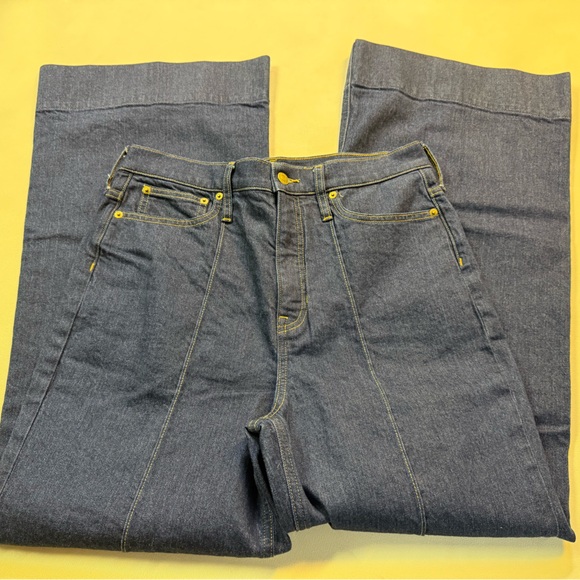 J. Crew Women’s Wide Leg Trouser Jeans - Dark Blue - Picture 4 of 4